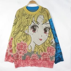 Vintage Japanese Cartoon Women Sweater.